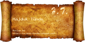 Hajduk Tünde névjegykártya